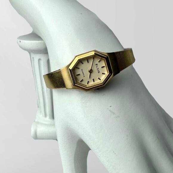 Vintage Elgin Goldtone Quartz Watch - Picture 1 of 6